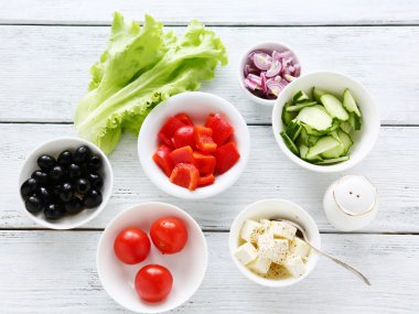 malzemeler bir salata için pişirme