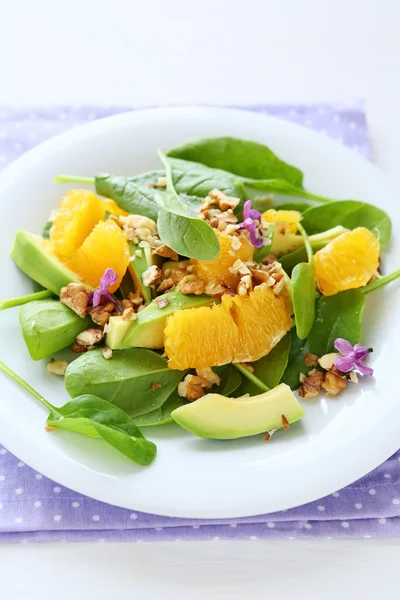 Turuncu Avokado salatası — Stok fotoğraf