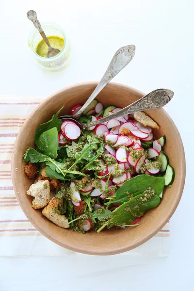 Salad with fresh summer vegetables — Stock Photo, Image