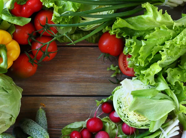Friss zöldségek, felülnézet — Stock Fotó