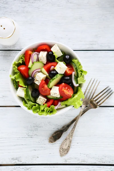 Insalata con pomodori e feta — Foto Stock