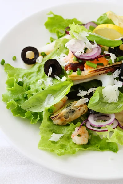 Ensalada saludable con mariscos — Foto de Stock