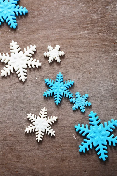 Estrela de açúcar azul e branco para o cozimento de Natal — Fotografia de Stock