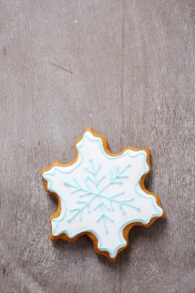 Galleta de copo de nieve de Navidad —  Fotos de Stock