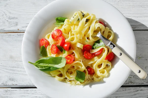 Italian pasta with cheese sauce — Stock Photo, Image