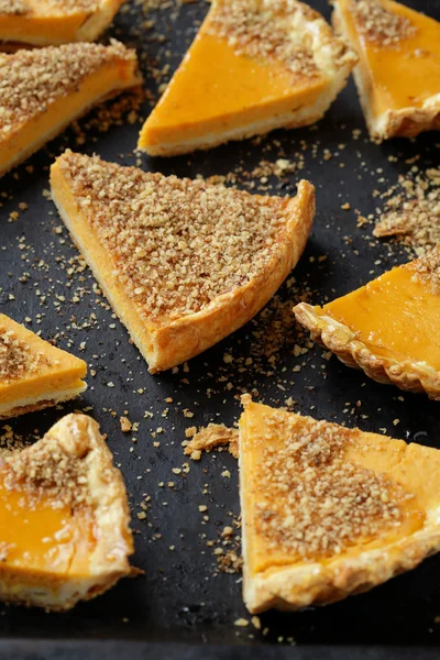 Pumpkin tarts with walnuts — Stock Photo, Image