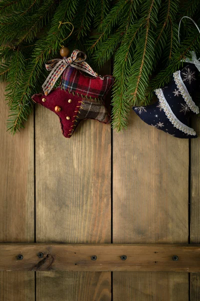 Rustikální Vánoční pozadí — Stock fotografie