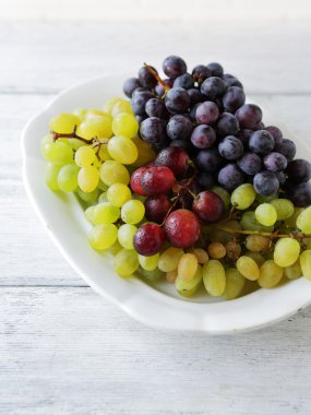 Vintage plaka üzerinde üzüm