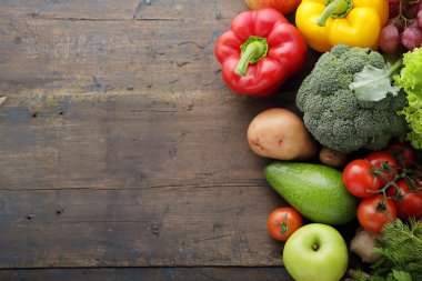 taze gıda rustik arka plan