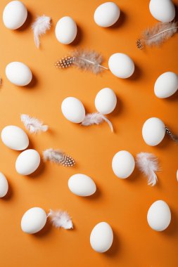 soyut yumurta ve tüyler desen