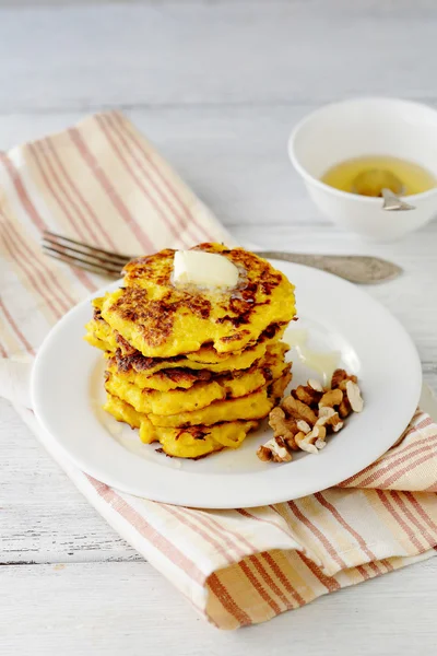 Stack of pumpkin fritters — Stock Photo, Image