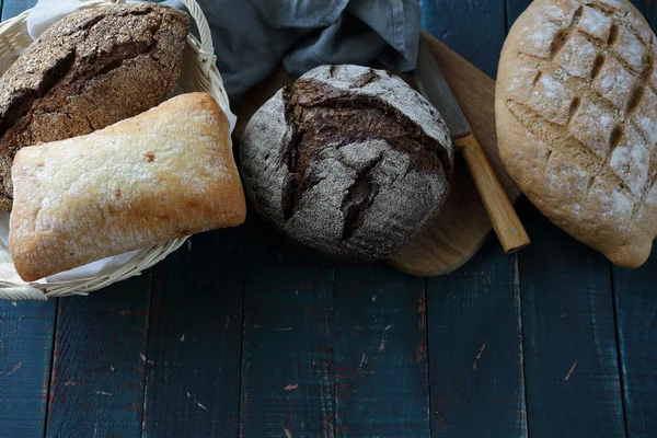 Set of fresh loaf breads — Stock Photo, Image