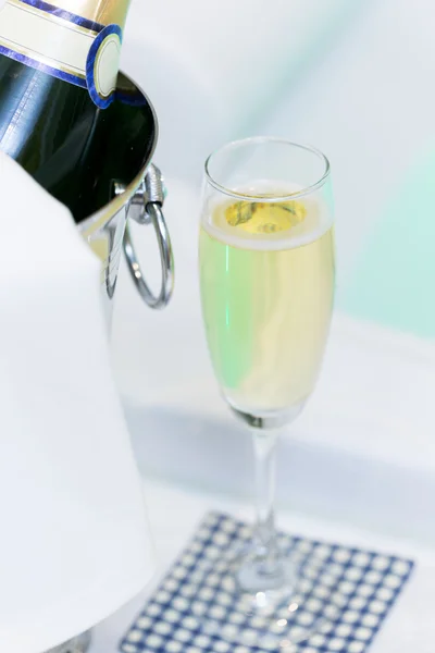 Champagne and Jacuzzi Spa — Stock Photo, Image