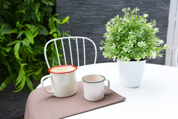 Outdoor coffee table — Stock Photo, Image