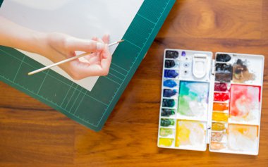 Fırça ve boya palet