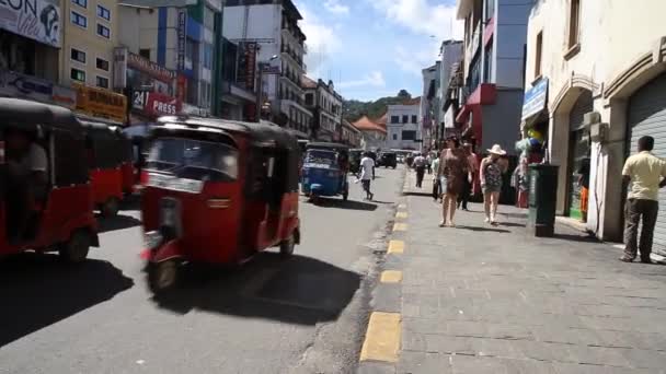 Lalu Lintas di Kandy, Sri Lanka — Stok Video