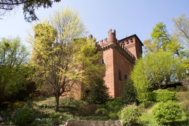 Castle kentinin ortaçağ, Torino, İtalya