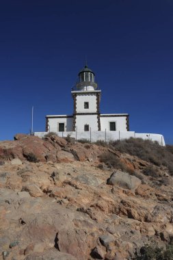Akrotiri deniz feneri, Santorini, Kiklad Adası, Yunanistan