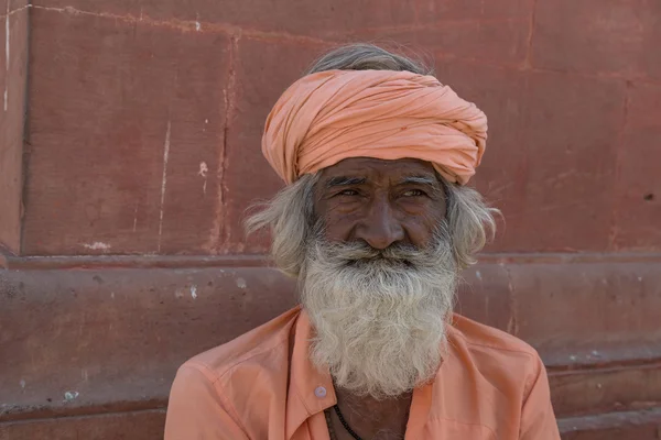 Uomo Sikh a Bikaner, India — Foto Stock