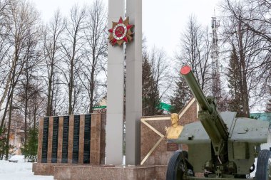 Chishmy, Rusya, 03.19.2021. Büyük Vatanseverlik Savaşı 'nın Zaferi Anıtı.