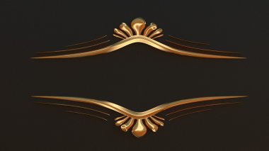 Metniniz için zarif altın çerçeve