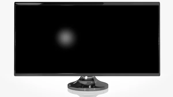 Realistické 3d Tv širokoúhlý Monitor Screen — Stock fotografie