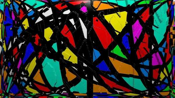 Красочная абстрактная мозаичная стена — стоковое фото