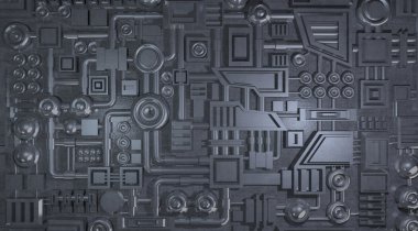 Metal elektronik detaylar doku