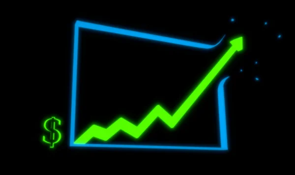 Inkomst tillväxt diagram — Stockfoto