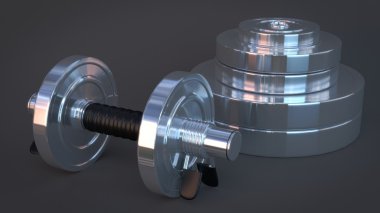 Ağırlıklar ile metal Dumbbell