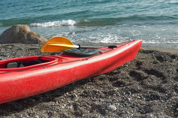 Kayak sulla spiaggia Foto Stock
