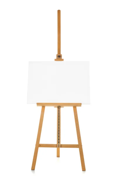 Easel with blank canvas template — Stock Photo, Image