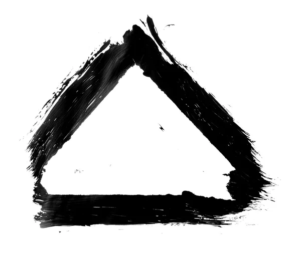 Pintura sucia, manchada marco de triángulo grunge — Foto de Stock