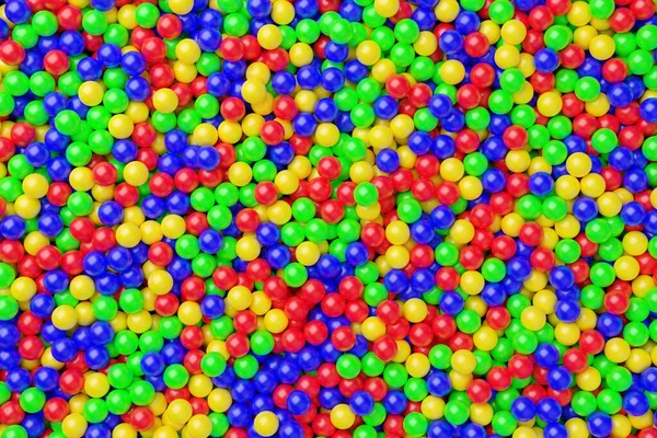 Ball Pool Pit Filled Red Green Yellow Blue Plastic Balls — Stock Photo, Image