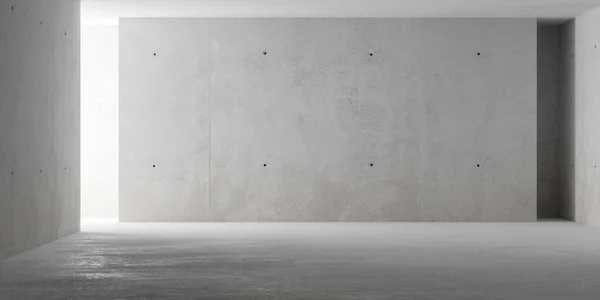 Abstrato Vazio Sala Concreto Moderno Com Iluminação Indireta Parede Lateral — Fotografia de Stock