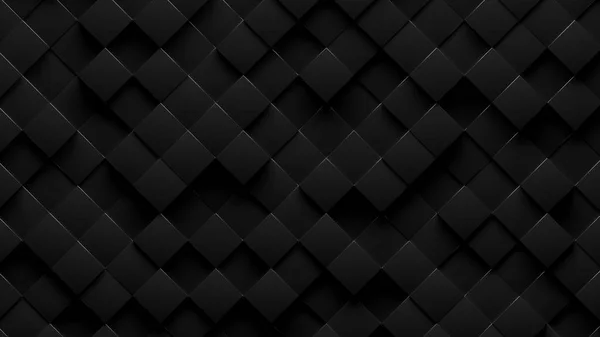 Random Shifted Rotated Black Cube Boxes Block Background Wallpaper Illustration — Zdjęcie stockowe