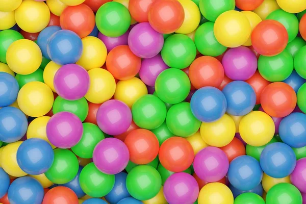 Ball Pool Pit Filled Red Green Yellow Pink Blue Plastic — Stock Photo, Image