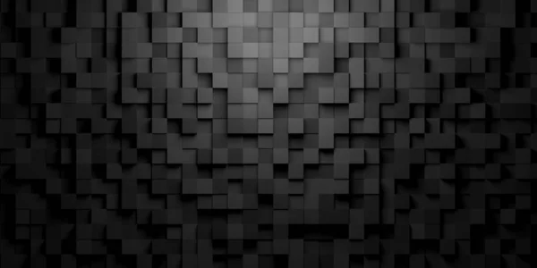 Carrés Cubes Noirs Décalés Mosaïque Abstraite Motif Fond Conception Géométrique — Photo