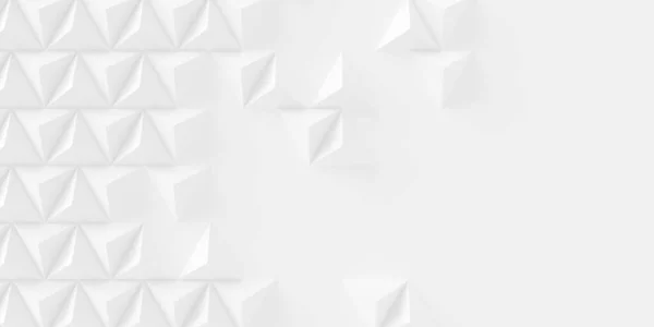 Losowo Przesunięte Białe Piramidy Tło Tapety Baner Wzór Miejsca Kopiowania — Zdjęcie stockowe