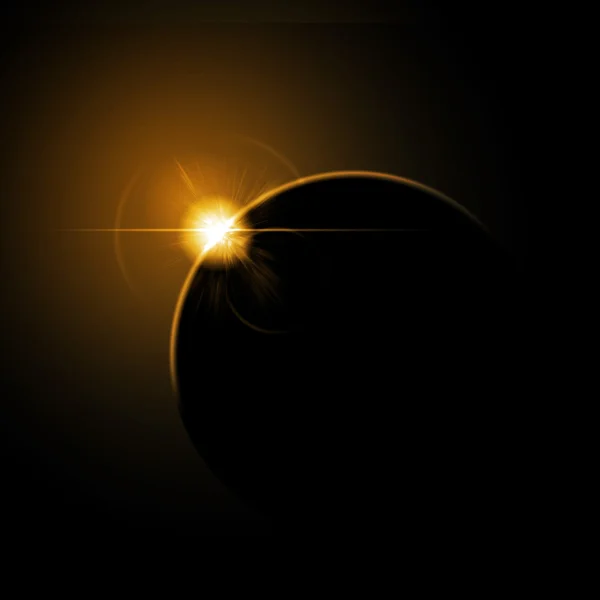 Sonnenfinsternis aus dem All — Stockfoto