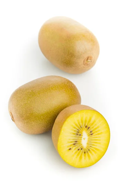 Golden kiwifruit cut and whole — Stock Photo, Image