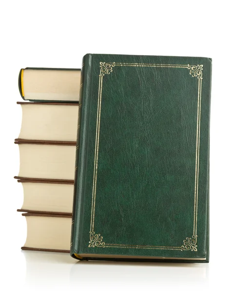 Oude lederen boeken — Stockfoto