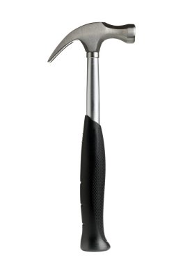 pençe üzerine beyaz izole çekiç