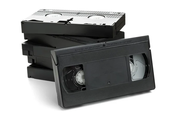 Stapel von Video Home System Filmkassetten — Stockfoto