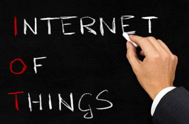Yazı tahtası üzerinde şeylerin Internet