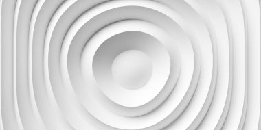 Modern minimal deforme olmuş zig-zag daireler geometrik desen arkaplanı fotokopi uzayı ile kapatın, 3 boyutlu illüstrasyon