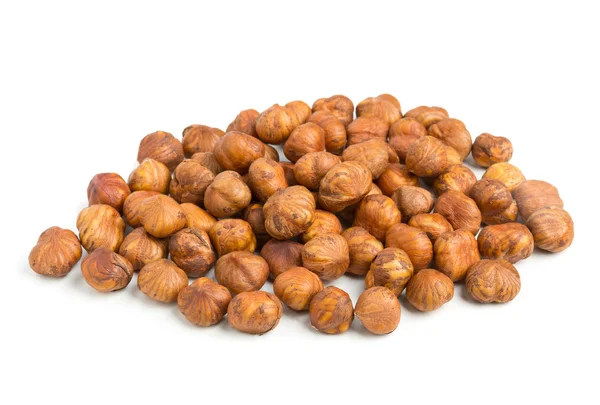 Cracked and shelled hazelnut — Stock Photo, Image