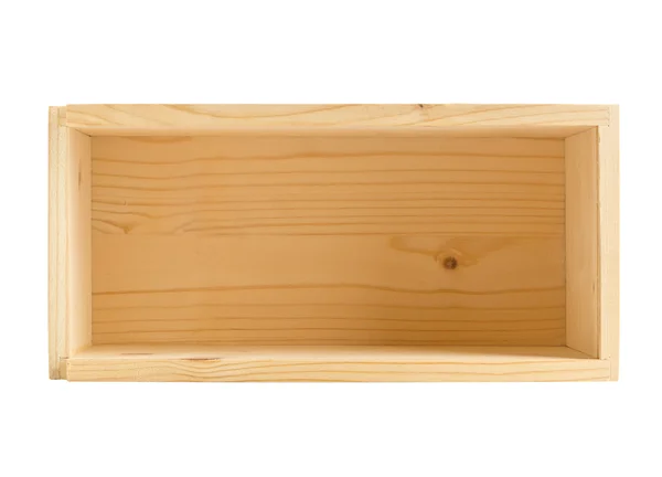 Little empty wood box isolated — Stock Photo, Image