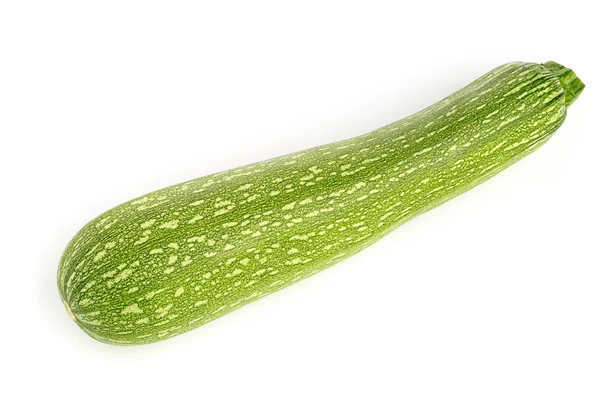 Single zucchini on white — Stock Photo, Image
