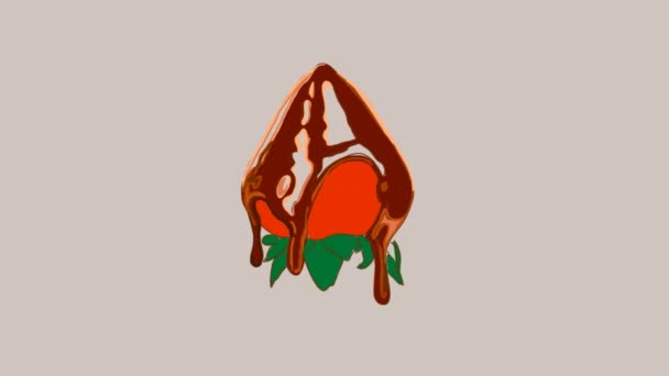 巧克力覆盖的草莓 — 图库视频影像